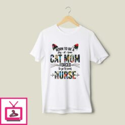 Cat Mom Teacher T Shirt Teacher Off Duty Stay At Home 1