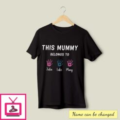 Custom Mom T Shirt With Kids Name For Mothers Day 1