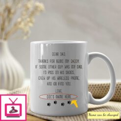 Dog Dad Thanks For Being My Daddy Personalized Mug 1