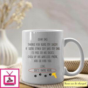 Dog Dad Thanks For Being My Daddy Personalized Mug