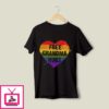 Free Grandma Hugs LGBT Heart T-Shirt