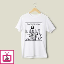 Jesus With His Kittens T Shirt 1