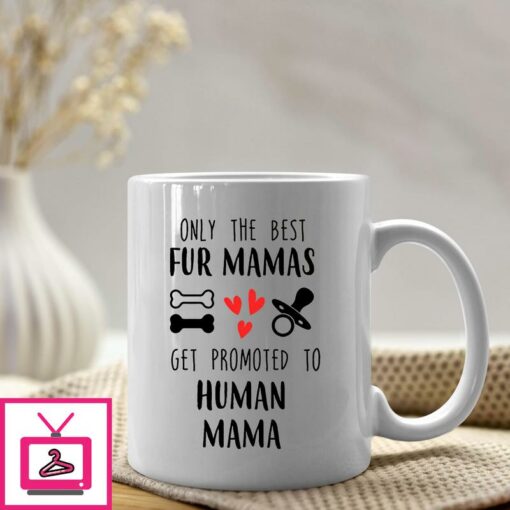 Mama To Be Mug The Best Fur Mamas Get Promoted To Human Mama 1