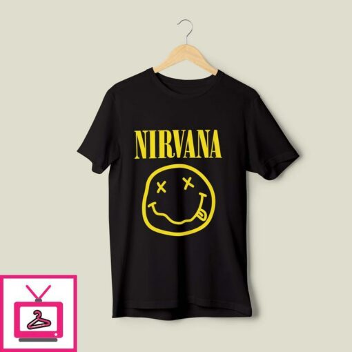 Nirvana Nevermind 90s Smiley T Shirt 1