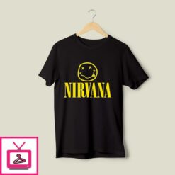Nirvana T shirt Nirvana Rock Band T Shirt Smiley Face T Shirt 1