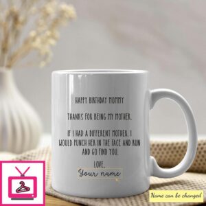 Personalized Happy Birthday Mom Mug