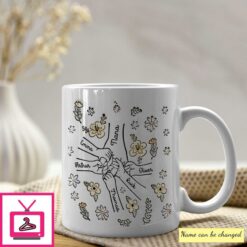 Personalized You Hold Our Hands Mothers Day Mug 1