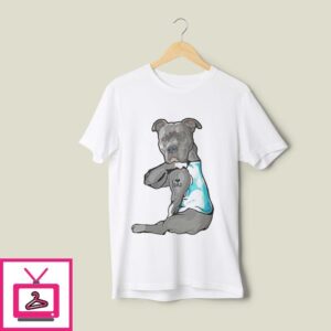 Pitbull Dad T-Shirt I Love Dad Tattoo