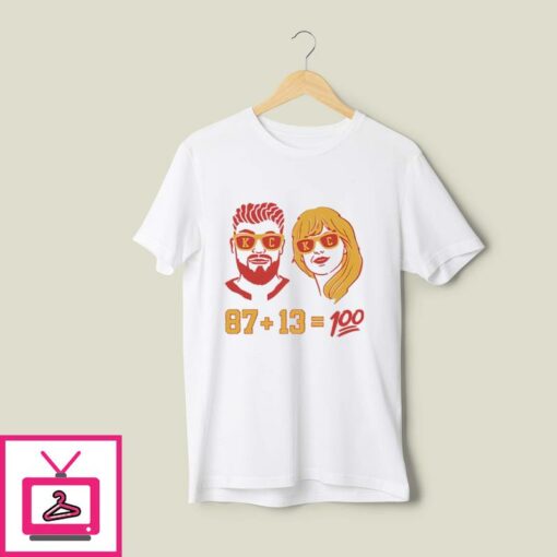 Travis Kelce And Taylor Swift 87 13 100 T Shirt 1