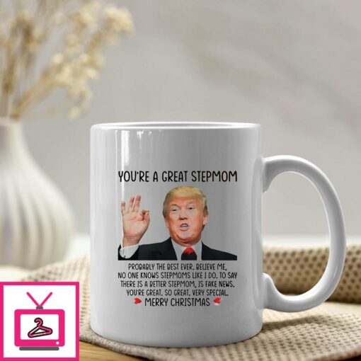 Trump Youre A Great Stepmom Merry Christmas Mug 1