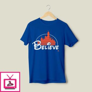 New York Mets And Disney Believe Skyline T-Shirt