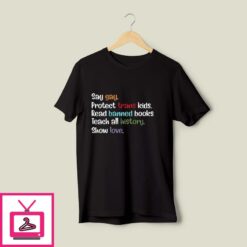 Say Gay Protect Trans Kids Read Banned Books T Shirt 1