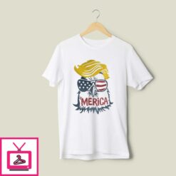 Trump Merica Eagle T Shirt 4th Of July Trump American Flag 1