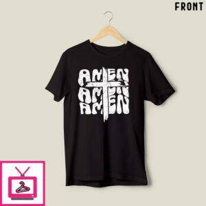 Amen Faith Cross Art Print Pattern Casual Sweatshirt