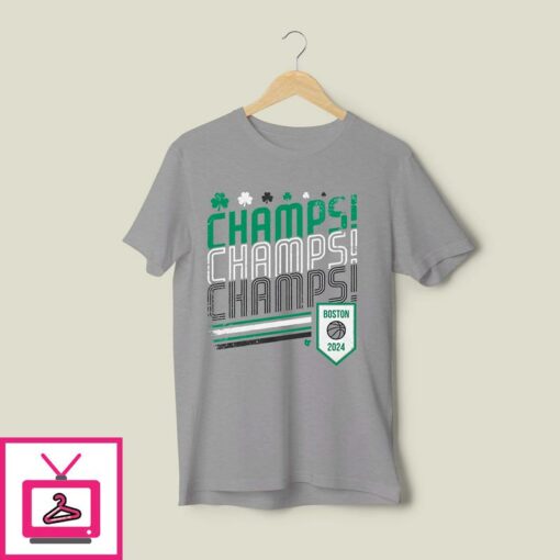 Boston Basketball Champs Champs Champs T Shirt 1