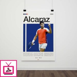 Carlos Alcaraz Tennis Modern Sports Motivational Poster