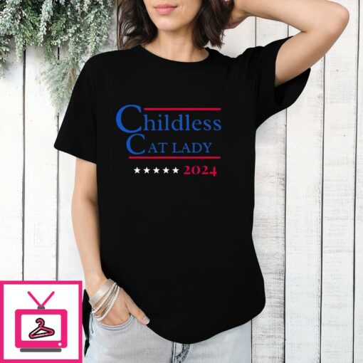 Childless Cat Lady 2024 Kamala T Shirt 1 1