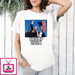 Trump Shot Assassination Attempt Trump 2024 Fist Raised T-Shirt