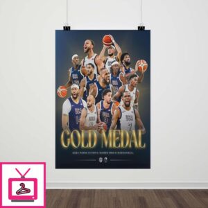 2024 Olympic USA Team Men’s Basketball Poster For Winners