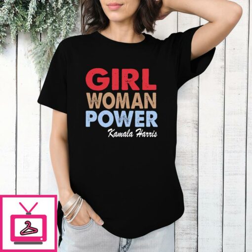 Girl Woman Power Kamala Harris T Shirt 1 1