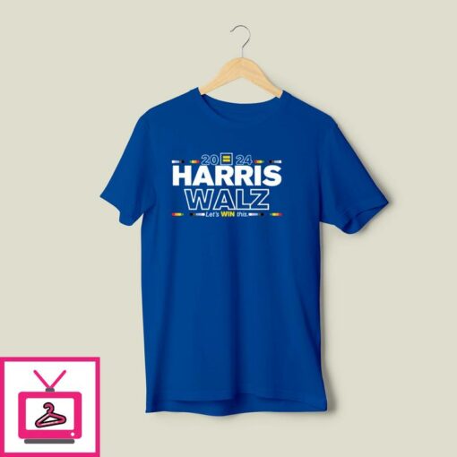 Harris Walz 2024 Lets Win This T Shirt 1 1