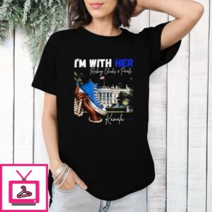 I’m With Her Rocking Chucks And Pearls Kamala 2024 T-Shirt