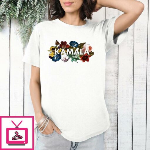 Kamala Harris Vintage Floral Feminine First Female President T Shirt 1 1