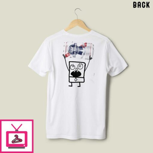 Pabst Blue Ribbon Doodlebob T Shirt 1 4