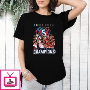 Paris 2024 USA Basketball Olympic Games Champions T-Shirt