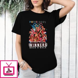 Paris 2024 USA Basketball Olympic Games Winners Back 8 Back T-Shirt