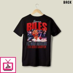 Simone Biles The GOAT 2X Olympic All Around Champion T Shirt 1 5