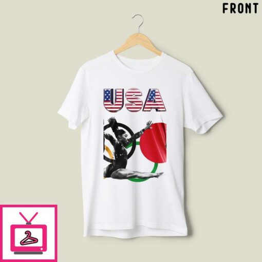 Simone Biles USA Gymnastics Olympic Games Paris 2024 Because I Can T Shirt 1 2