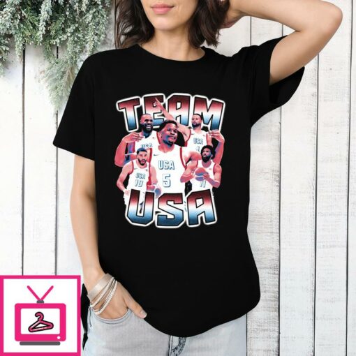 Team USA Basketball Vintage T Shirt 1 1