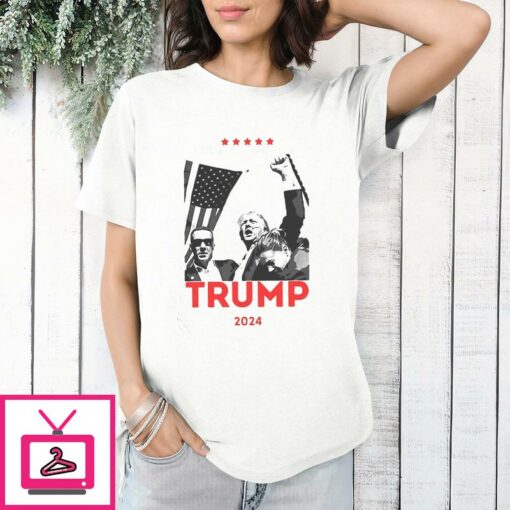 Trump Bloody Ear God Bless America Make America Great Again 2024 T Shirt 1 1