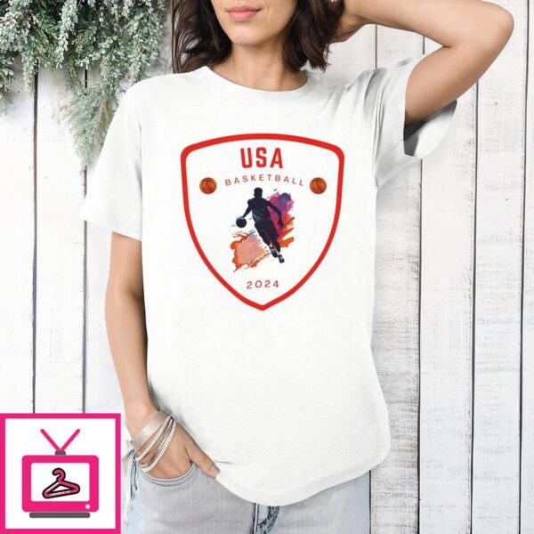 USA Basketball 2024 T-Shirt Celebrate American Basketball Pride