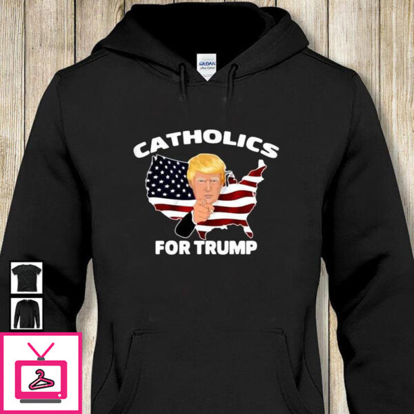 American flag Catholics for Trump