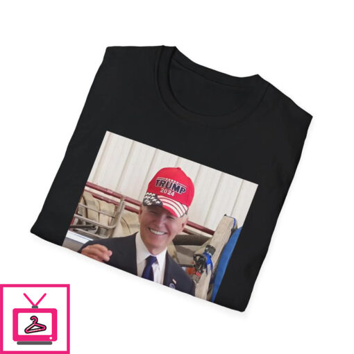 Biden Wearing Trump Hat T Shirt 1