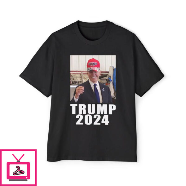 Biden Wearing Trump Hat T-Shirt