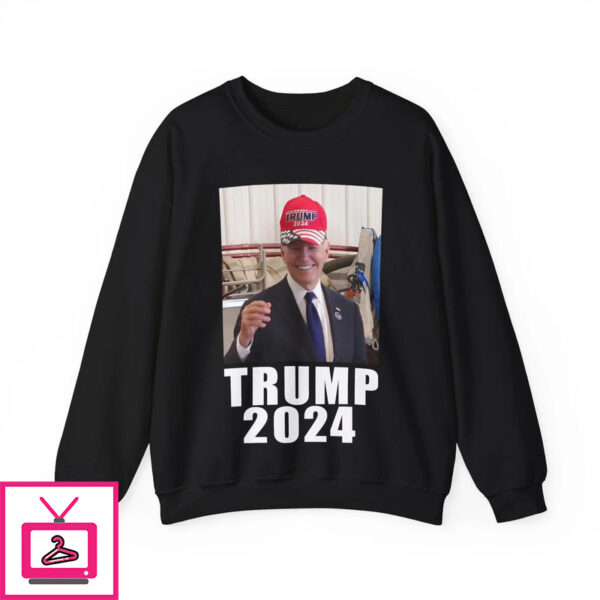 Biden Wearing Trump Hat T-Shirt