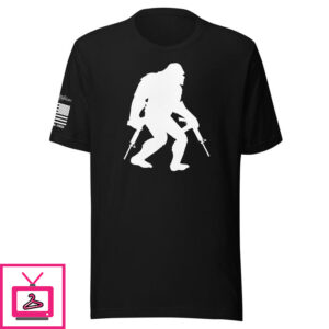 Bigfoot with Guns – Short-Sleeve Unisex T-Shirt