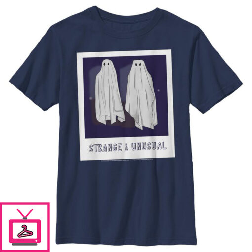 Boys Beetlejuice Halloween Strange and Unusual Ghost Photo T Shirt 1