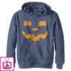Boy’s CHIN UP Halloween Jack o’ Lantern Face Pull Over Hoodie
