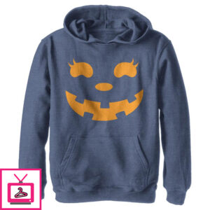 Boy’s CHIN UP Halloween Jack o’ Lantern Face Pull Over Hoodie