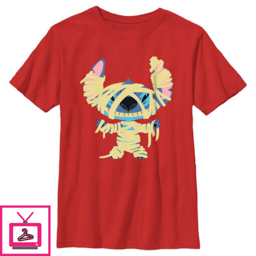 Boys Lilo Stitch Halloween Mummy Stitch T Shirt 1