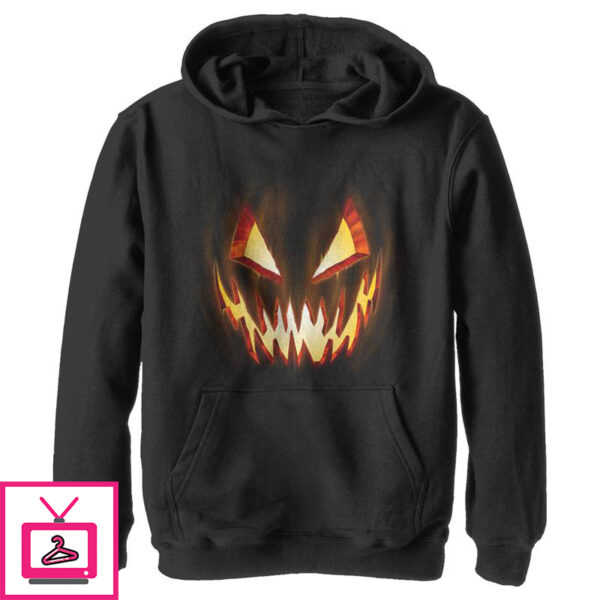 Boy’s Lost Gods Evil Pumpkin Face Pull Over Hoodie