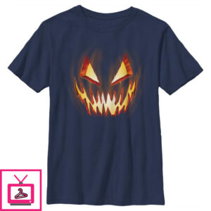 Boy’s Lost Gods Evil Pumpkin Face T-Shirt