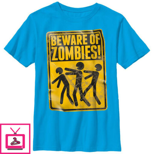 Boys Lost Gods Halloween Beware Zombies T Shirt 1