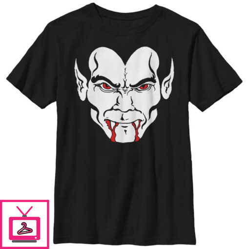 Boys Lost Gods Halloween Dracula Vampire Face T Shirt 1