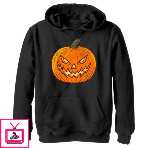 Boys Lost Gods Halloween Evil Jack O Lantern Pull Over Hoodie 1