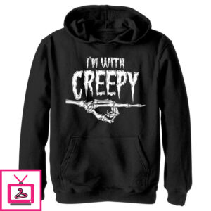 Boy’s Lost Gods Halloween I’m With Creepy Pull Over Hoodie